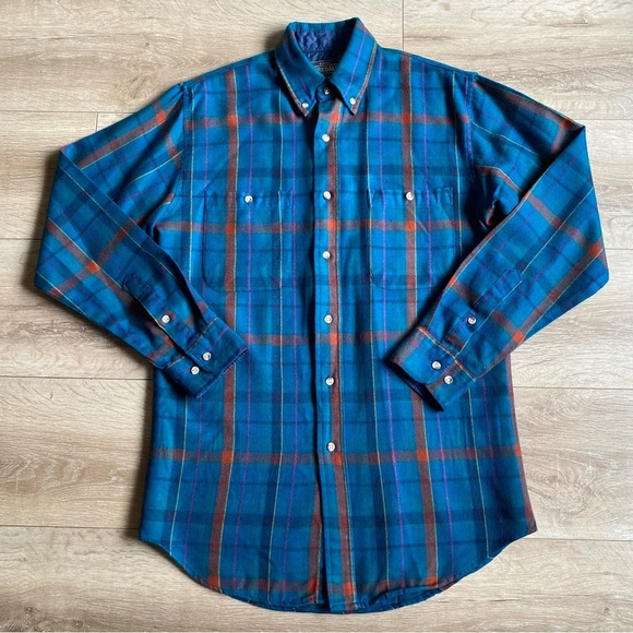 Vintage Eaton Birkdale flannel like long sleeve button up - Picture 1 of 7